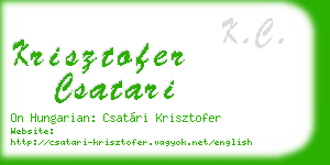 krisztofer csatari business card